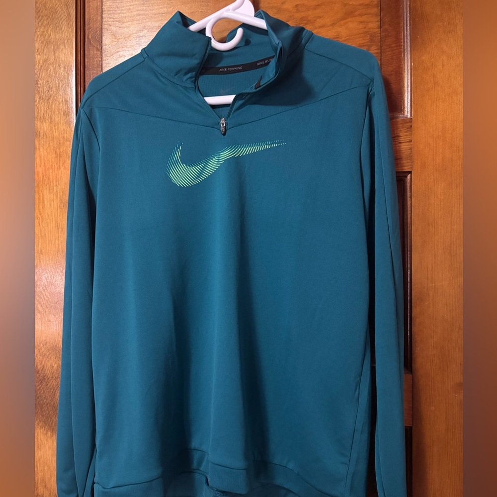 Nike Teal Quarter-Zip with Logo